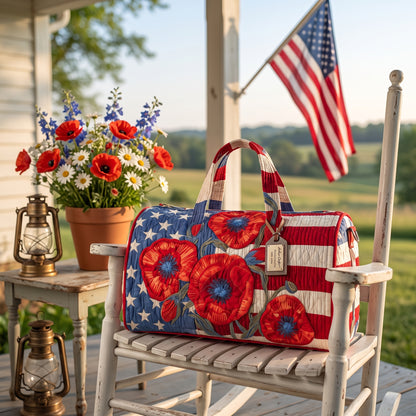 Handmade Quilted USA Tote Bag